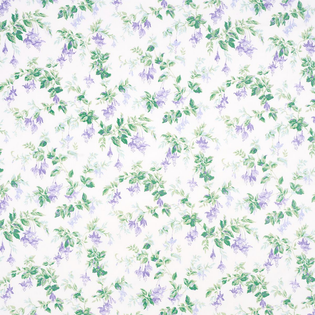 Lavender Garden Gate Floral Print Fabric - The Well Appointed House