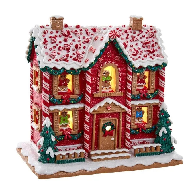 9.5" Battery-Operated Lighted Musical Gingerbread House - Well Appointed House