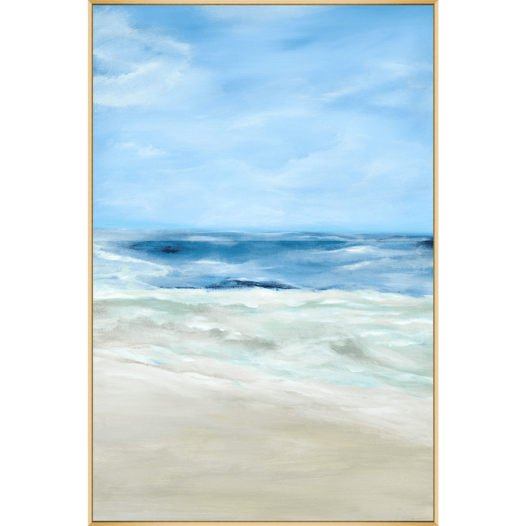Gentle Waves 1 Framed Wall Art - Paintings - The Well Appointed House