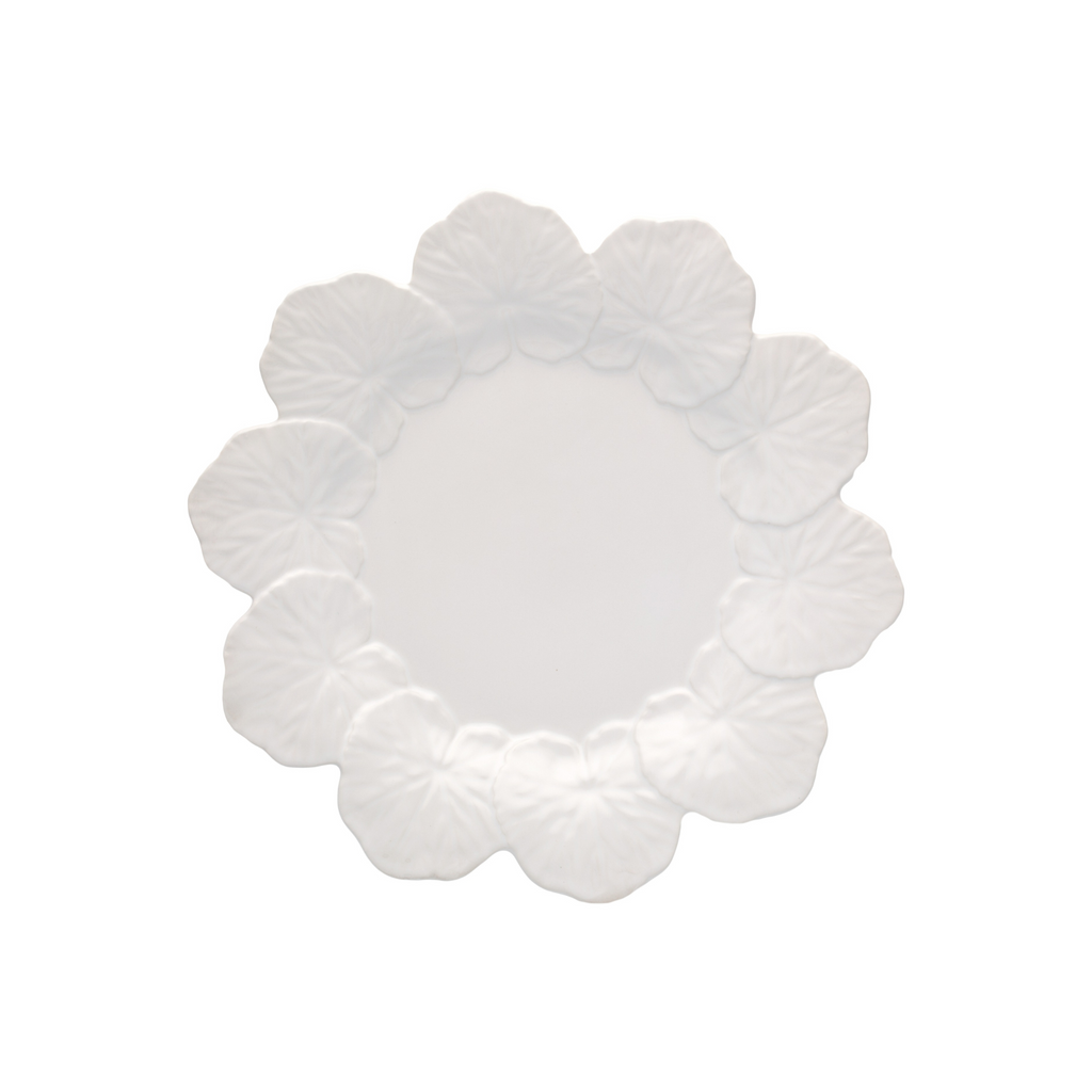 Geranium Dinner Plate, White - The Well Appointed House