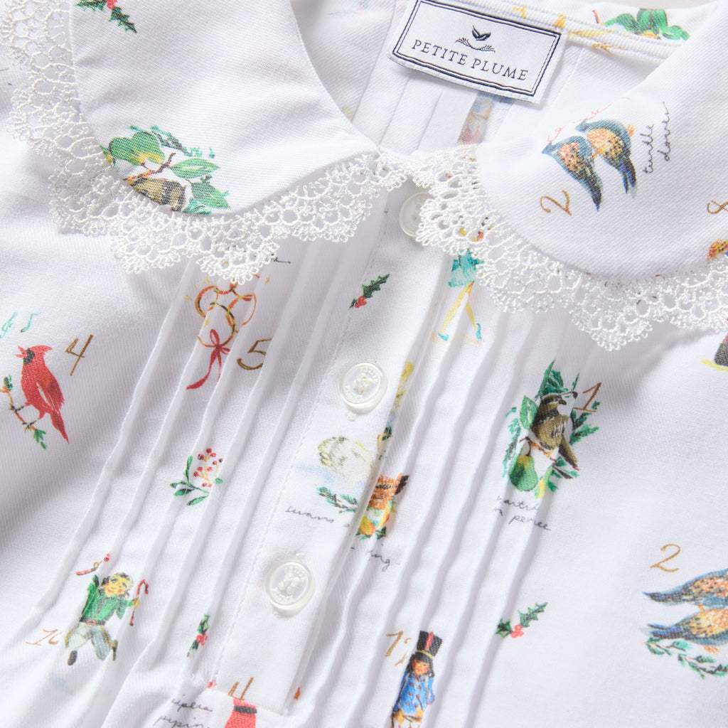 Girl's Twill Lola Nightgown in 12 Days of Christmas - The Well Appointed House 