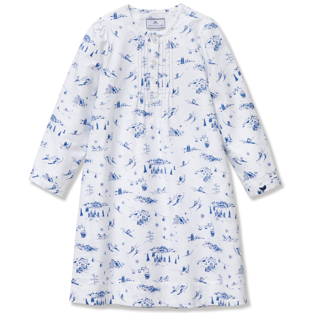 Girl's Twill Beatrice Nightgown in Chalet Toile - The Well Appointed House 