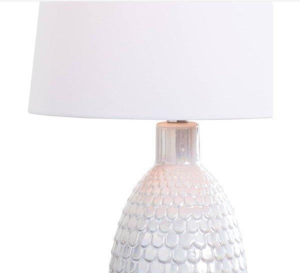 Glimmer Ceramic Table Lamp (Pearlized White) - Table Lamps - The Well Appointed House