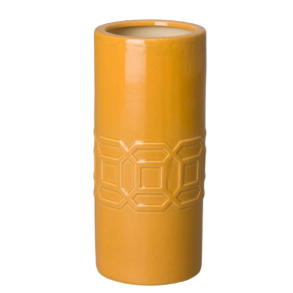Glossy Butterscotch Glazed Ceramic Umbrella Stand - Umbrella Stands - The Well Appointed House