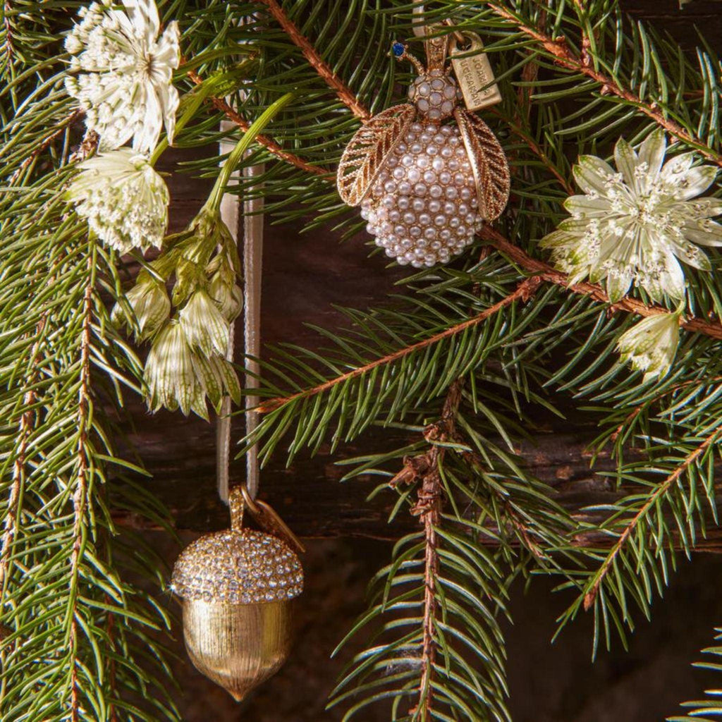 Gold Acorn Hanging Ornament - Christmas Ornaments - The Well Appointed House