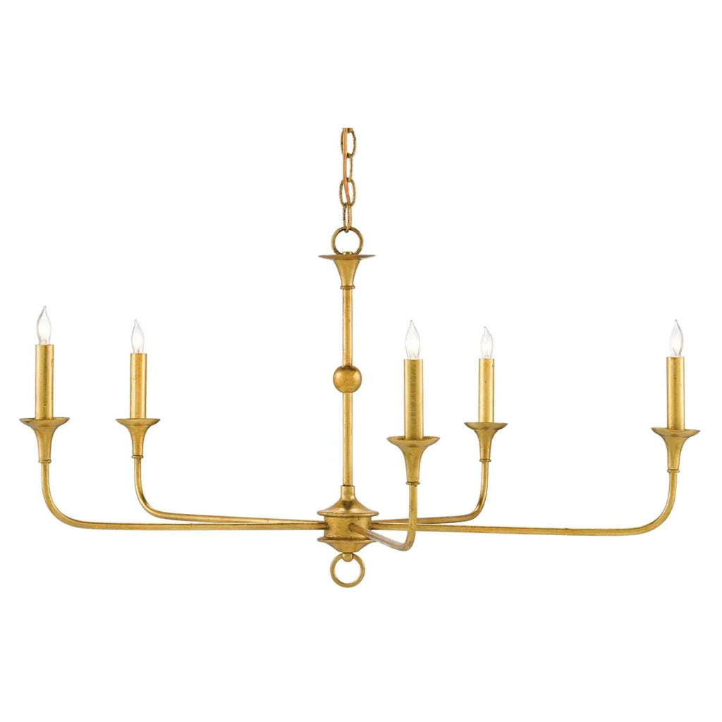 Gold Five Arm Chandelier - Chandeliers & Pendants - The Well Appointed House