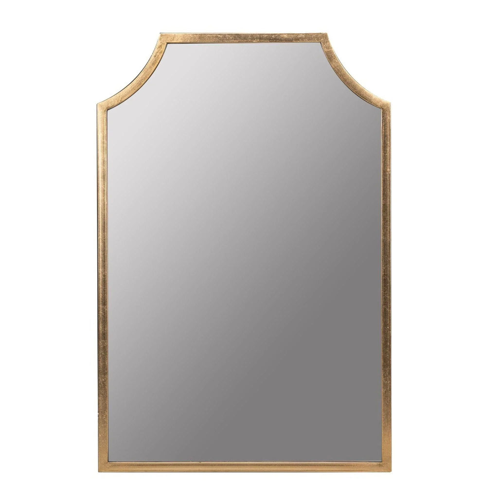 Gold Leaf Finish Metal Framed Vertical Wall Mirror - Wall Mirrors - The Well Appointed House