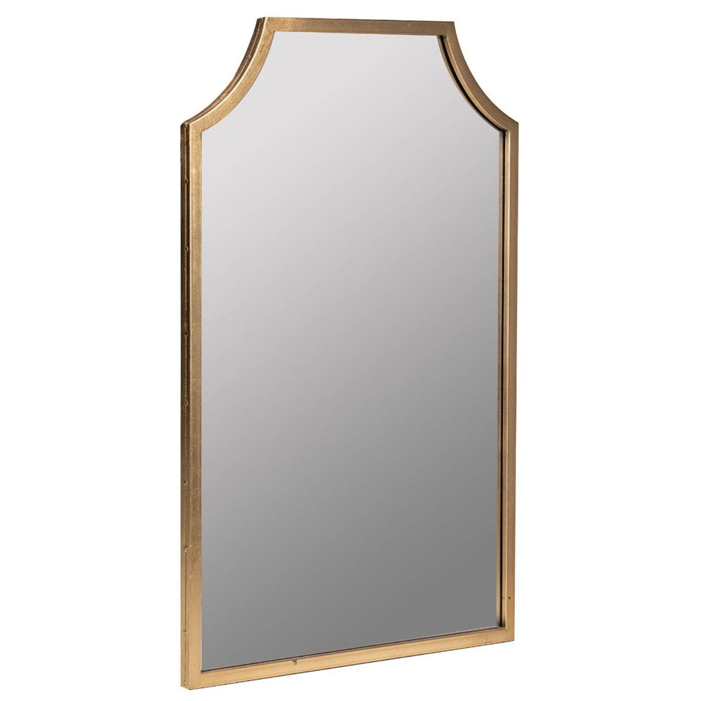 Gold Leaf Finish Metal Framed Vertical Wall Mirror - Wall Mirrors - The Well Appointed House