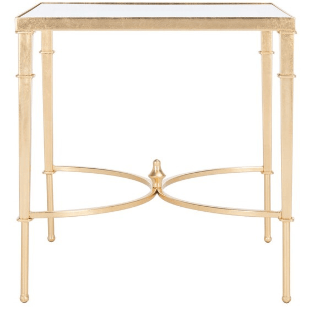 Gold Leaf Glass Top Accent Table - Side & Accent Tables - The Well Appointed House
