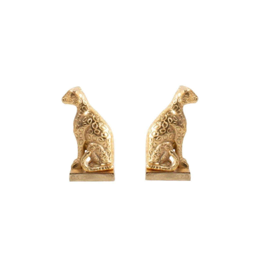 Gold Leopard Bookends - Decorative Objects - The Well Appointed House