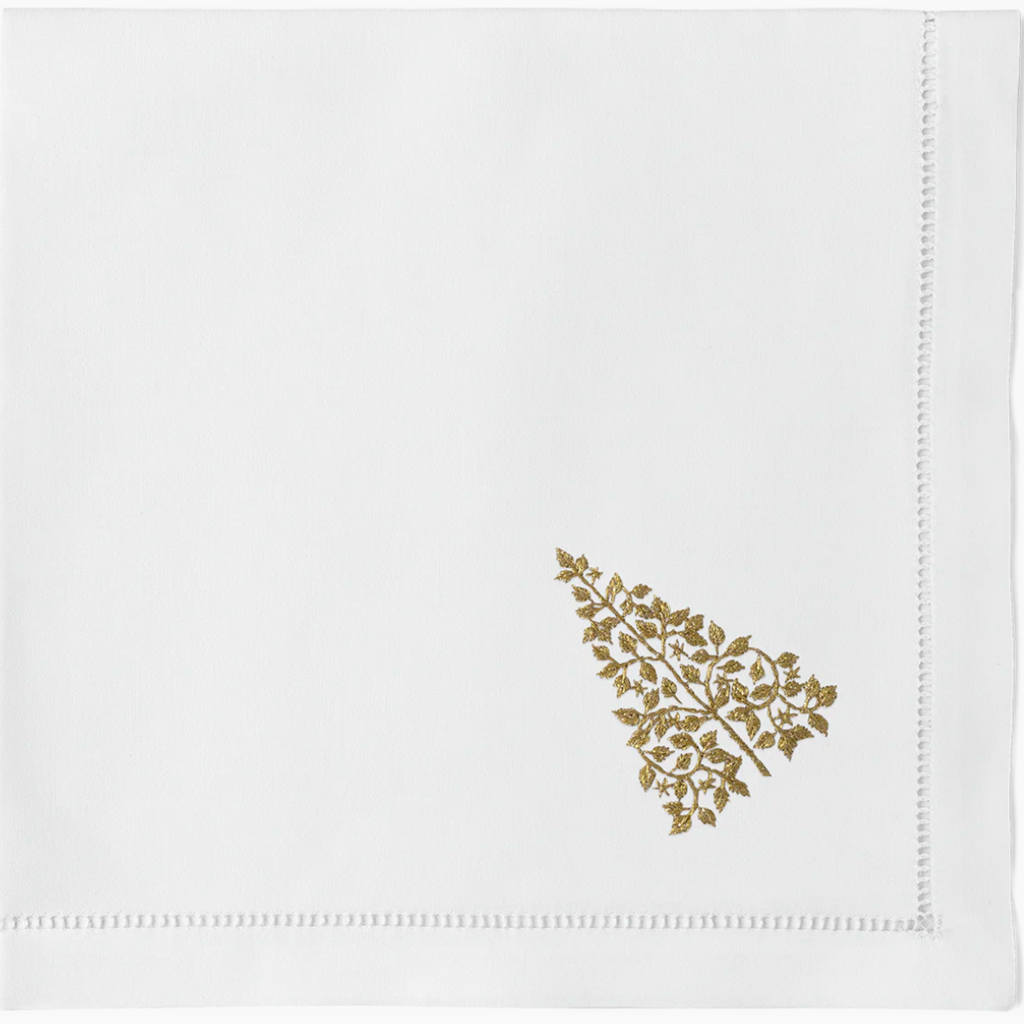 Gold Mod Christmas Tree Dinner Napkin - Set of 4 - Dinner Napkins -  The Well Appointed House