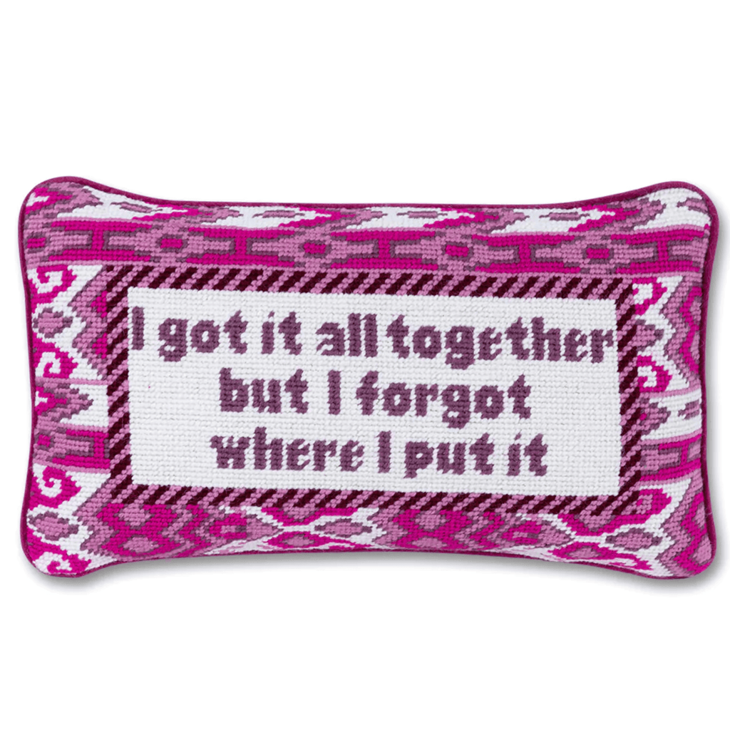 Got It All Together Needlepoint Pillow - Pillows - The Well Appointed House
