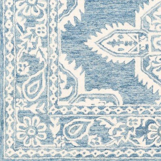 Granada Pale Blue Hand Tufted Floral Design Wool Rug, Available in a Variety of Sizes - Rugs - The Well Appointed House