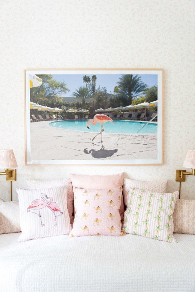 Gray Malin For Cloth & Co. Flamingo Stripe Pink Throw Pillow - Little Loves Pillows - The Well Appointed House