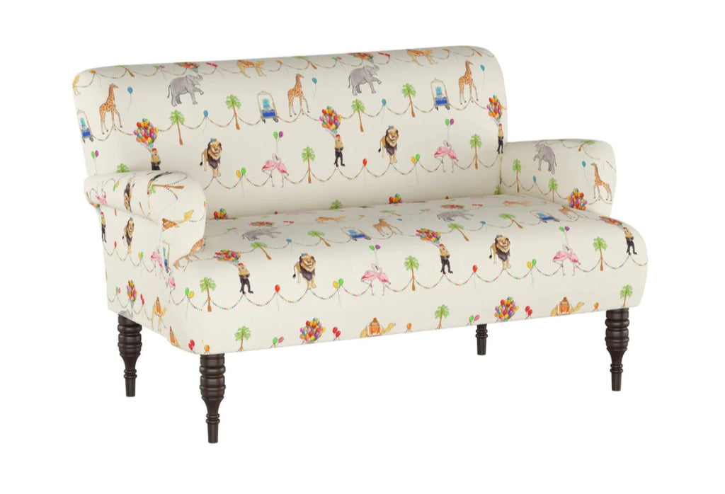 Gray Malin For Cloth & Co. Parker Parade Multi Settee - Little Loves Accent Chairs & Stools - The Well Appointed House