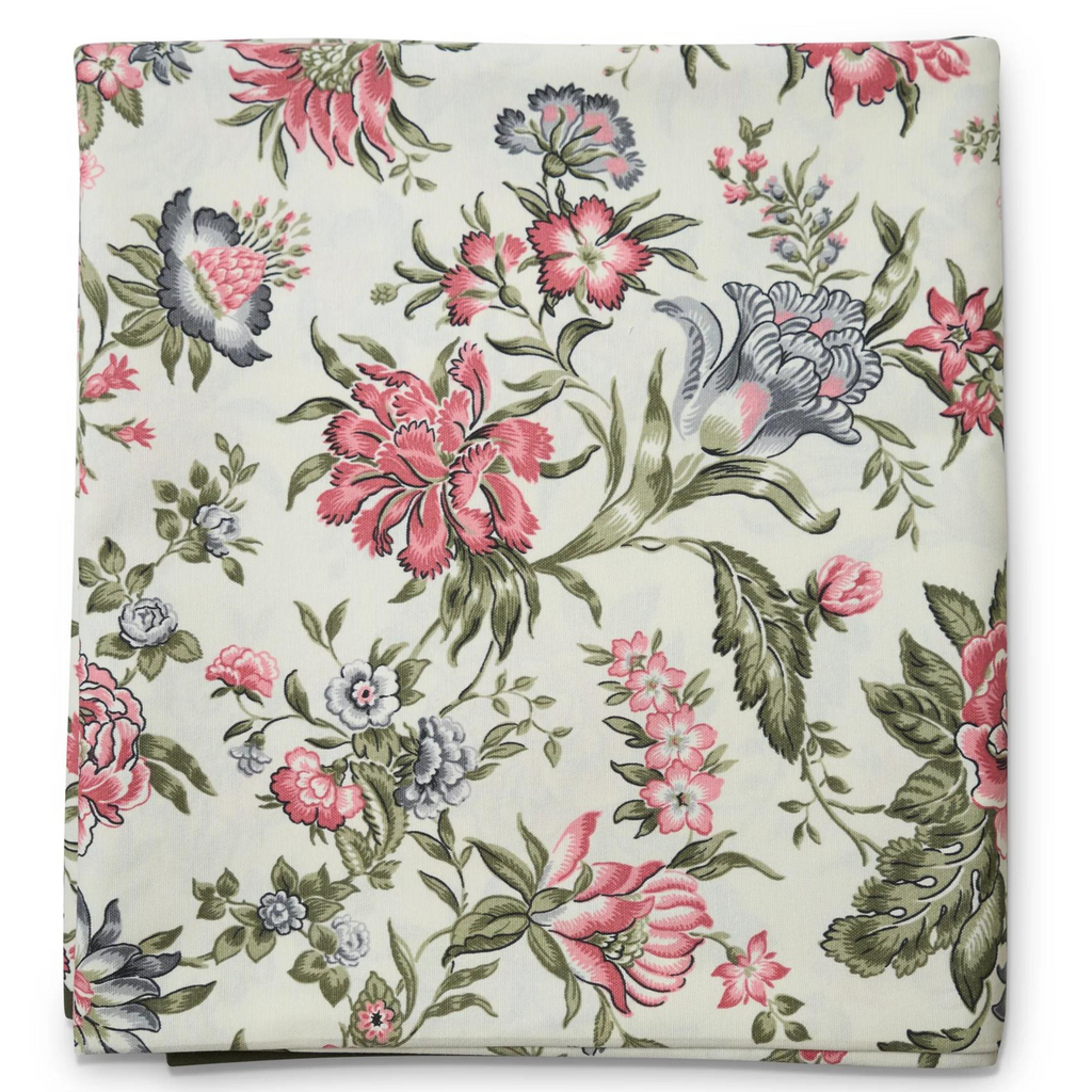 Green and Pink Floral Design Tablecloth - The Well Appointed House 