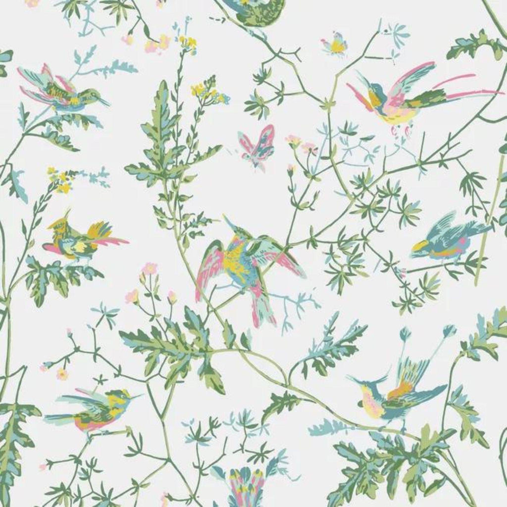 Green and Pink Hummingbirds Wallpaper - Wallpaper - The Well Appointed House