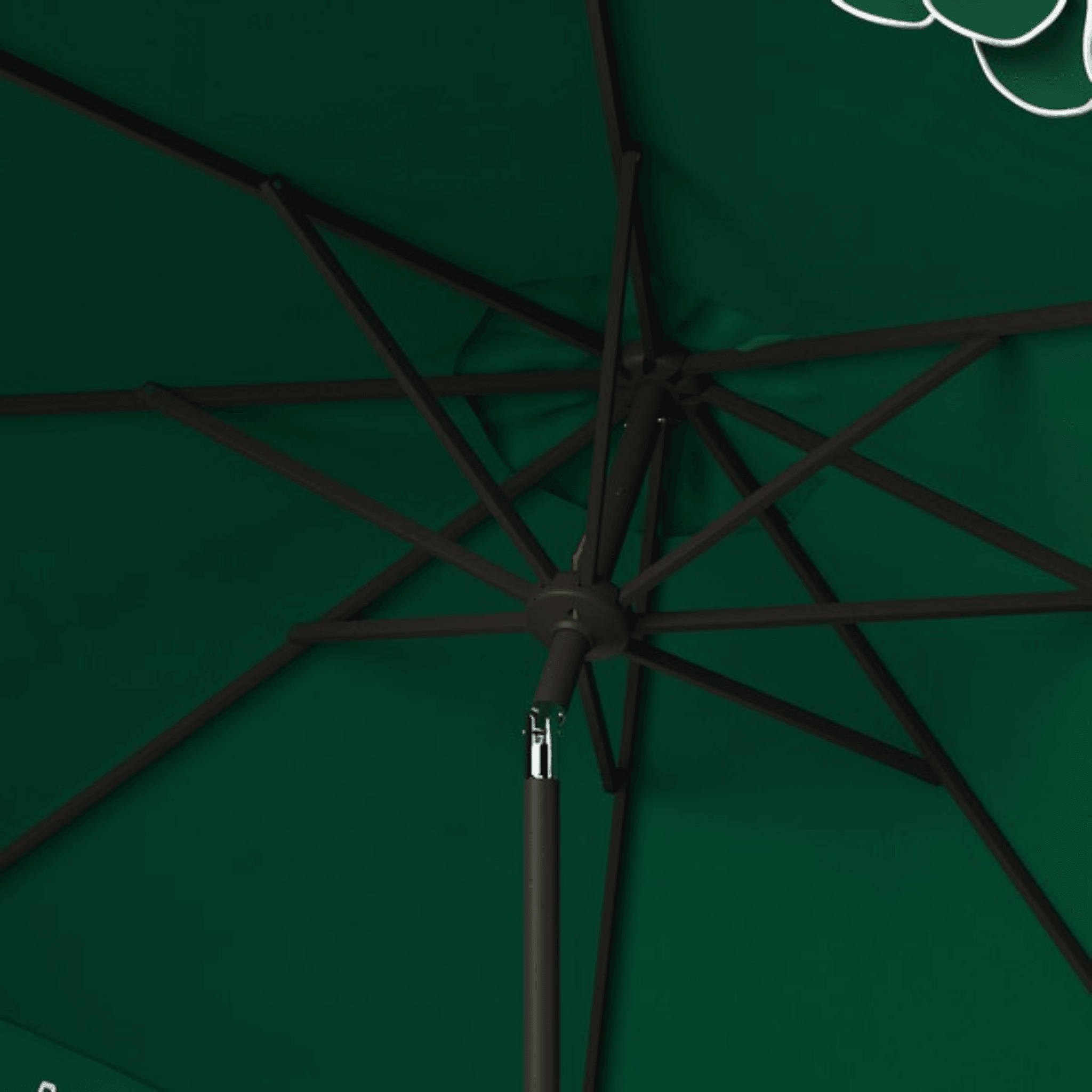 hunter green patio umbrellas with stand Green and White Petal Scallop Outdoor Patio Umbrella – The Well Appointed House