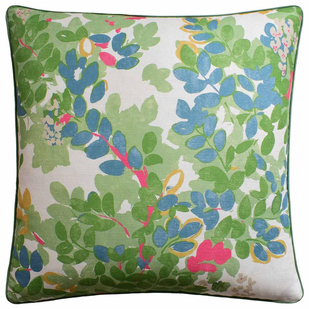 Green Central Park Floral Decorative Pillow - Pillows - The Well Appointed House