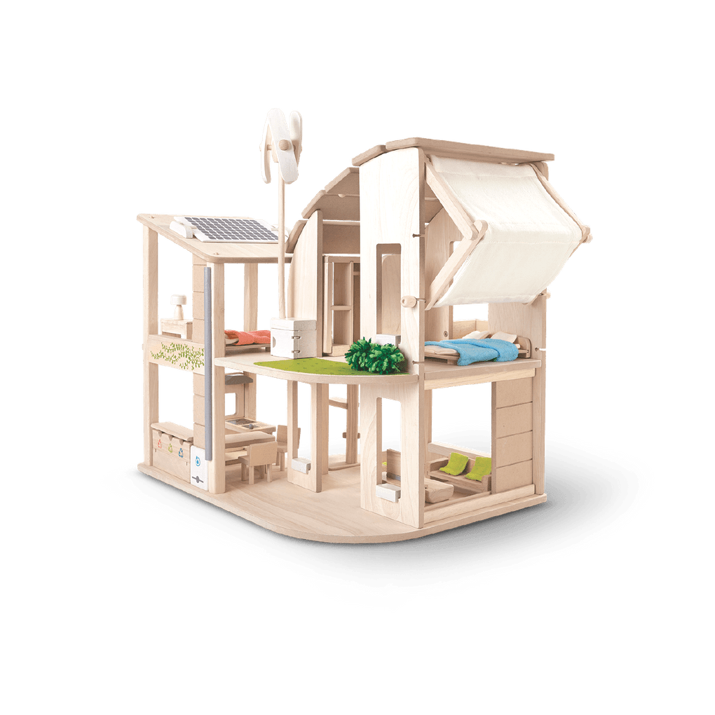 Green Dollhouse With Furniture - Little Loves Dollhouses - The Well Appointed House