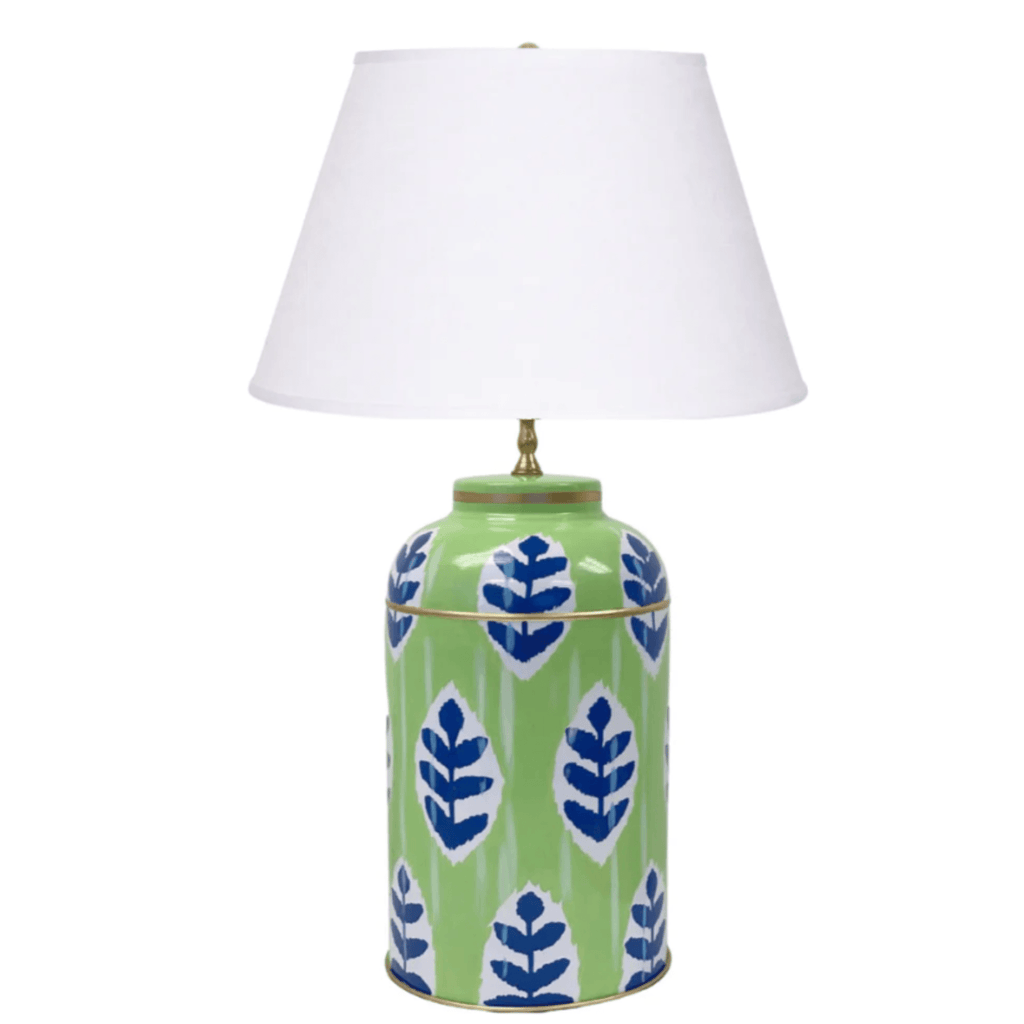 Green Ikat Tea Caddy Lamp - Table Lamps - The Well Appointed House