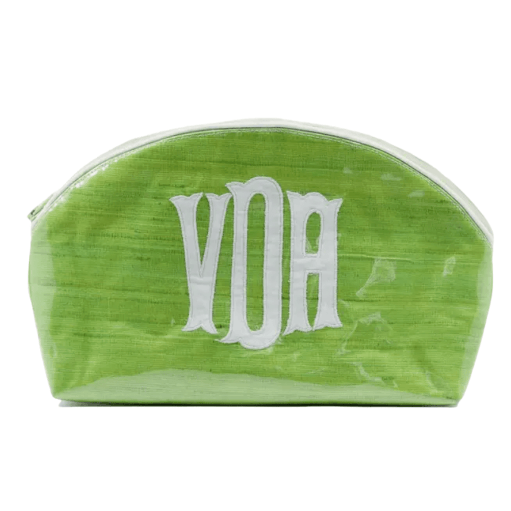 Green Monogramable Zippered Pouch - Gifts for Her - The Well Appointed House