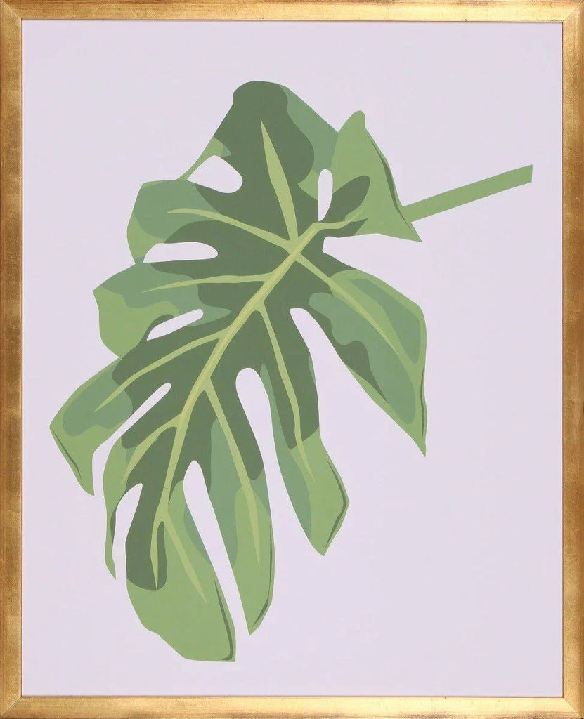 Green Philodendron III Wall Art in Gold Frame - Paintings - The Well Appointed House