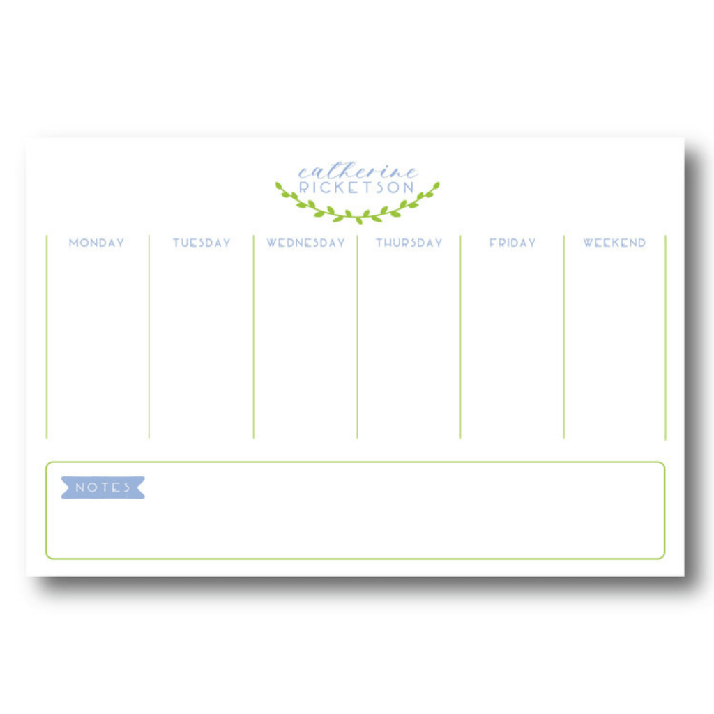 Green Vine Personalized Desk Pad - Stationery - The Well Appointed House