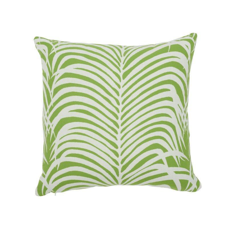 Green Zebra Palm Leaf Print Throw Pillow - Pillows - The Well Appointed House