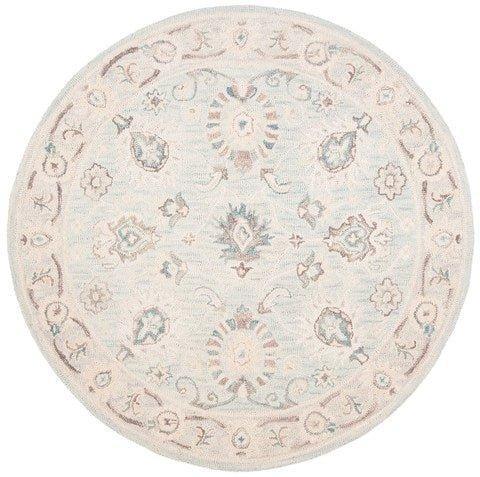 Grey & Beige Hand Tufted Traditional Wool Area Rug - Rugs - The Well Appointed House