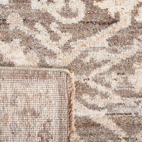 Grey & Ivory Hand Knotted Floral Wool Blend Area Rug - Rugs - The Well Appointed House