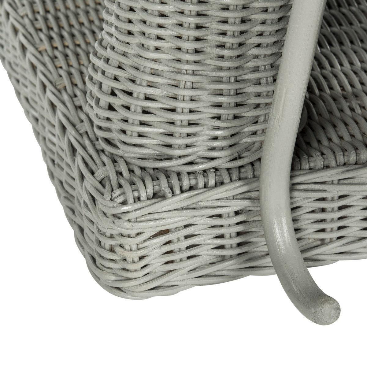 Grey Rattan Elephant Side Table With Storage – The Well Appointed House