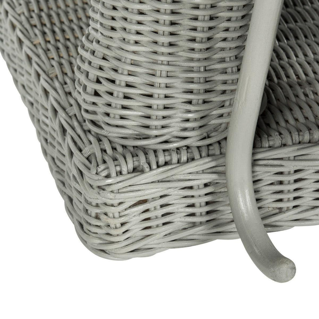 Grey Rattan Elephant Side Table With Storage - Side & Accent Tables - The Well Appointed House