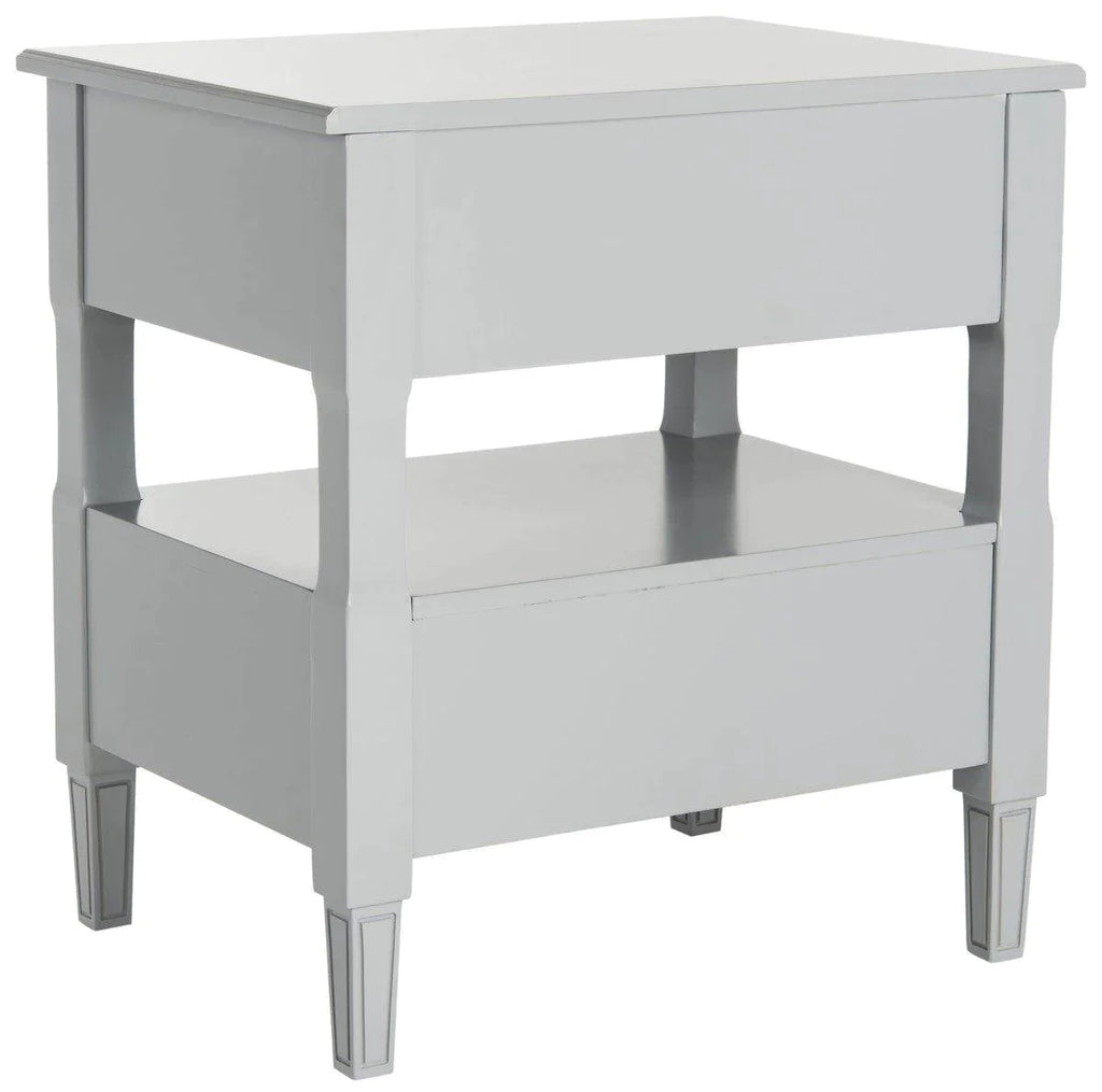 Grey Two Drawer Nightstand - Nightstands & Chests - The Well Appointed House