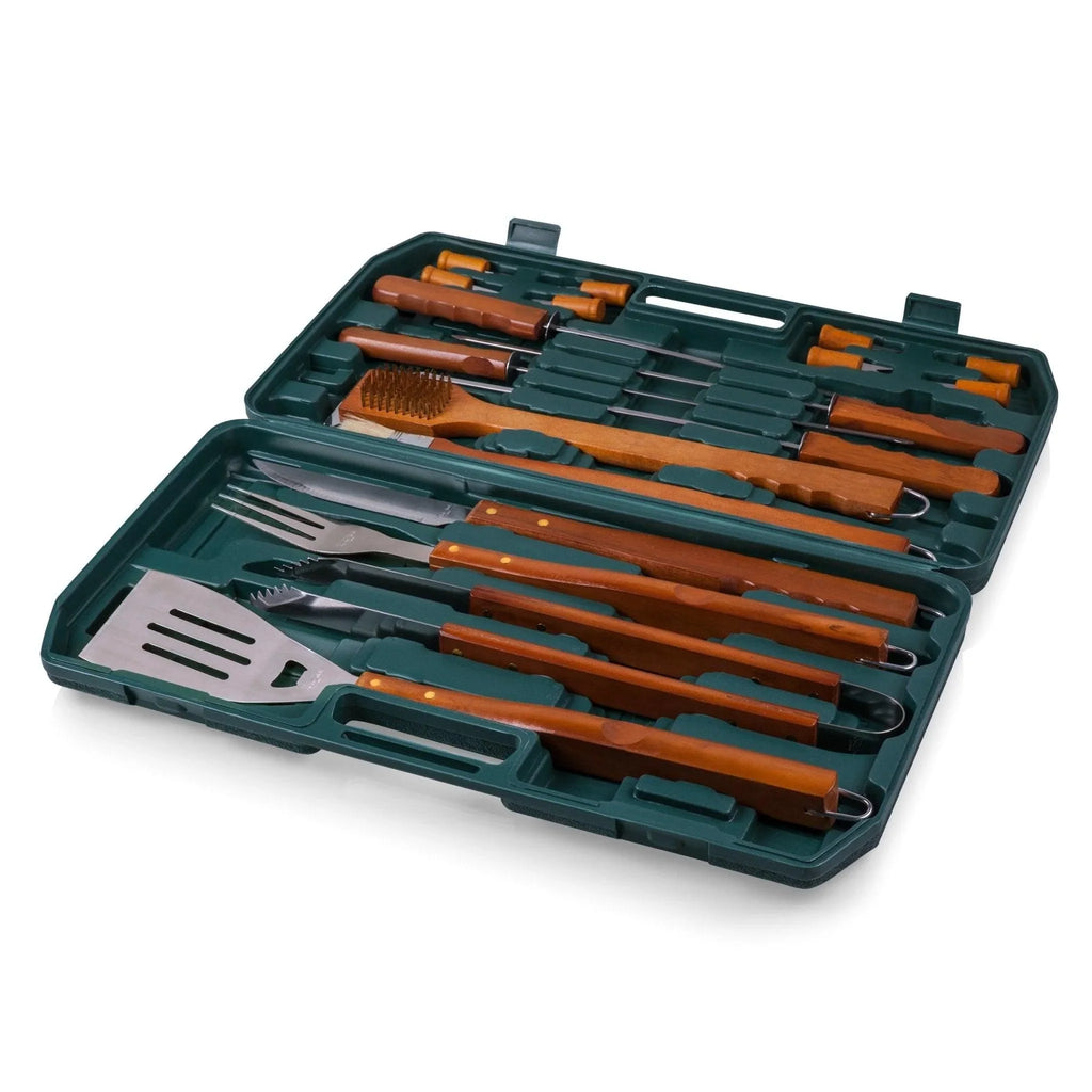 Grill Master 18 Piece Barbecue Tool Set in Hunter Green - Picnic Baskets & Accessories - The Well Appointed House