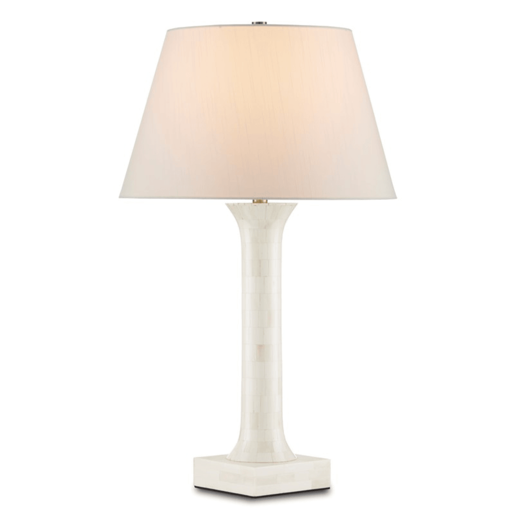 Haddee White Bone Inlay Table Lamp - Table Lamps - The Well Appointed House