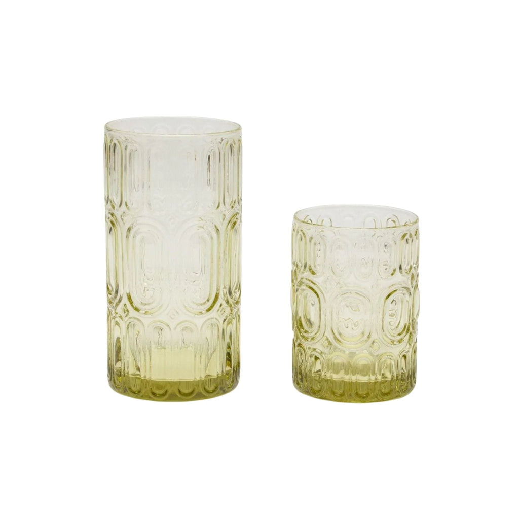 Hand Blown Glass Tumblers in Sage - Drinkware - The Well Appointed House