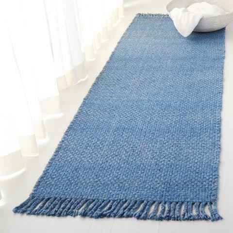 Hand Loomed Deep Blue Wool Area Rug - Rugs - The Well Appointed House