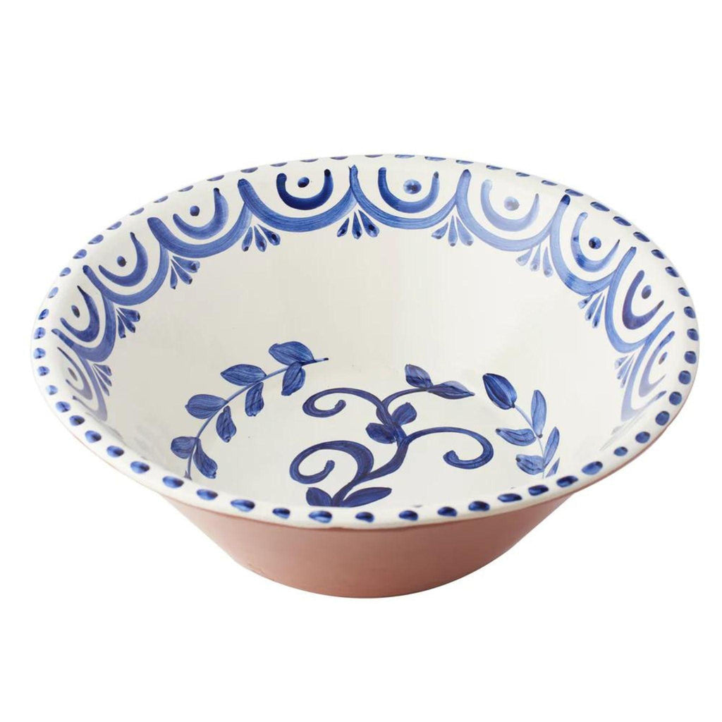 Hand Painted Blue & White Serving Bowl - Serveware - The Well Appointed House