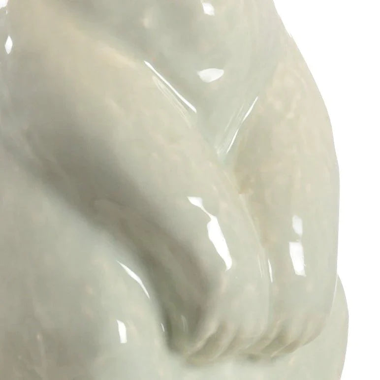 Hand Painted Ceramic Baby Bunny Lamp with Light Green Glaze Finish - Little Loves Lighting - The Well Appointed House