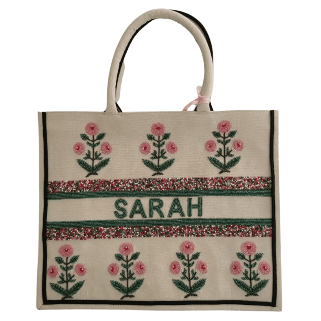 Handmade Beaded Floral Tote - Gifts for Her - The Well Appointed House