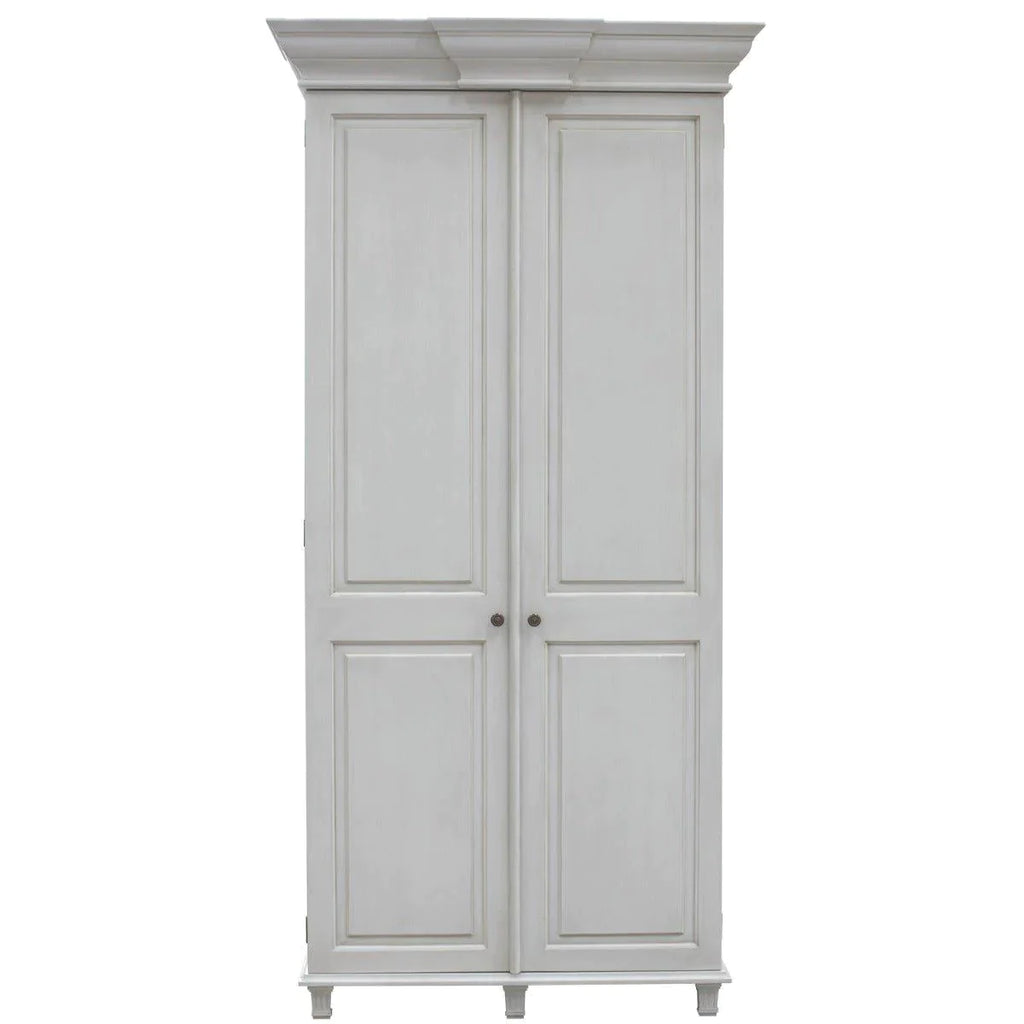 Handmade French Cream Linen Cabinet - Dressers & Armoires - The Well Appointed House