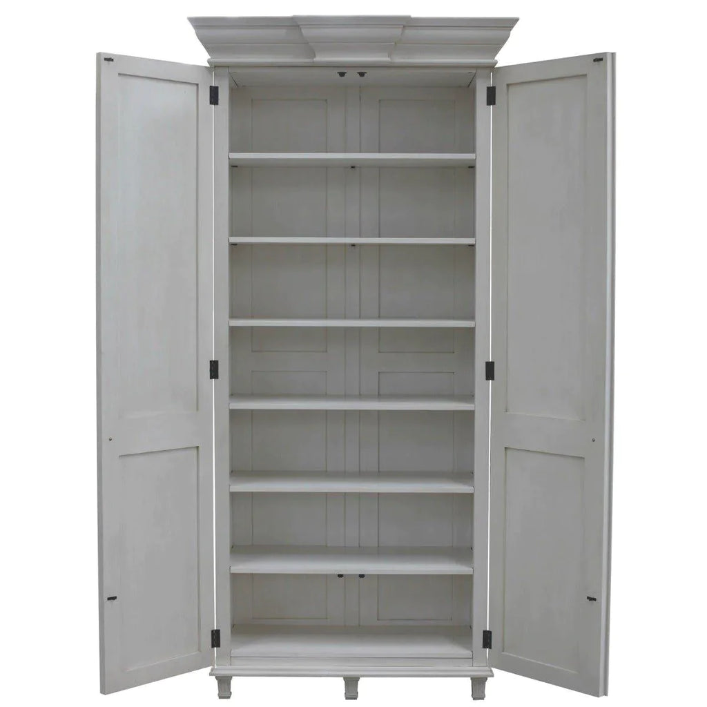 Handmade French Cream Linen Cabinet - Dressers & Armoires - The Well Appointed House