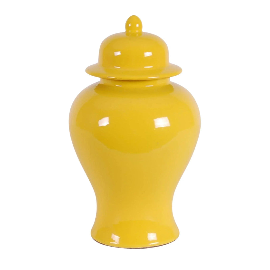 Handmade Yellow Lidded Ginger Jar - Vases & Jars - The Well Appointed House