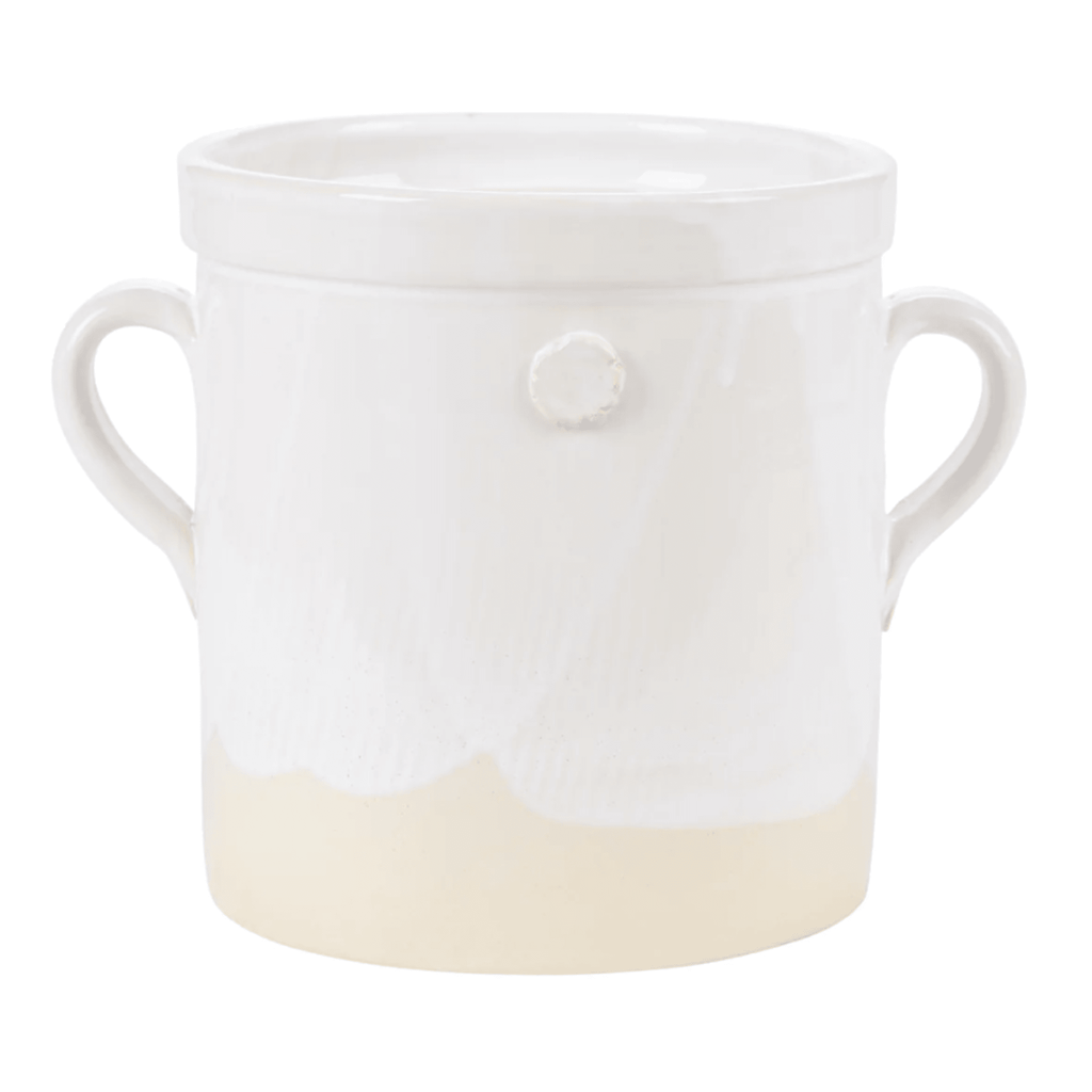 Handthrown Pottery White Crock - Kitchen Storage - The Well Appointed House
