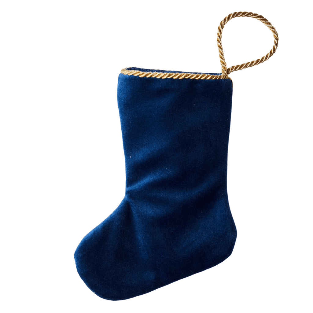 Happy Birthday in Blue Stocking - Christmas Stockings - The Well Appointed House