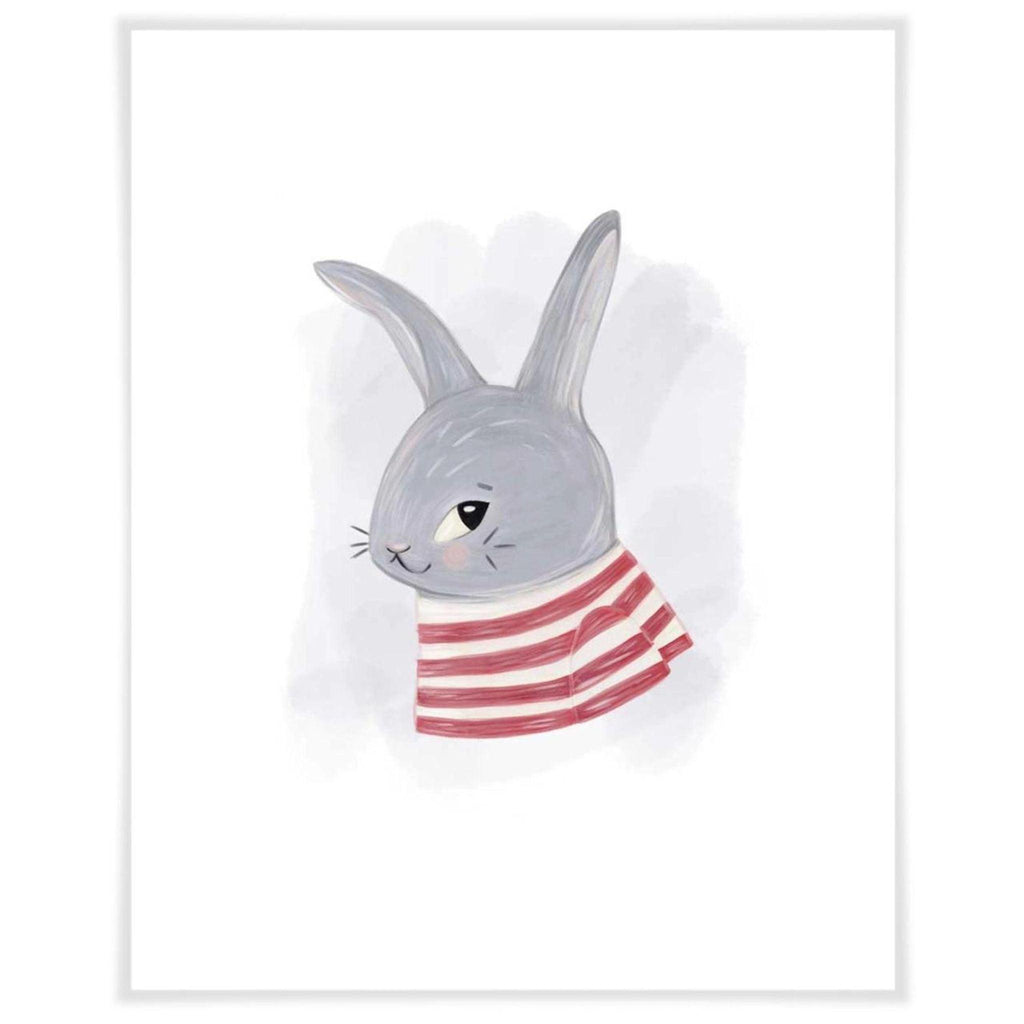 Happy Bunny Paper Art Print - Little Loves Art - The Well Appointed House