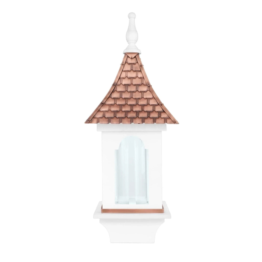 Hardwood Villa Bird Feeder with Pure Copper Roof - Birdhouses - The Well Appointed House