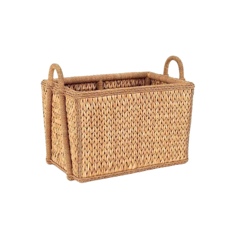 Harvested Rattan Wicker Mud Room Basket with Handles - Baskets & Bins - The Well Appointed House