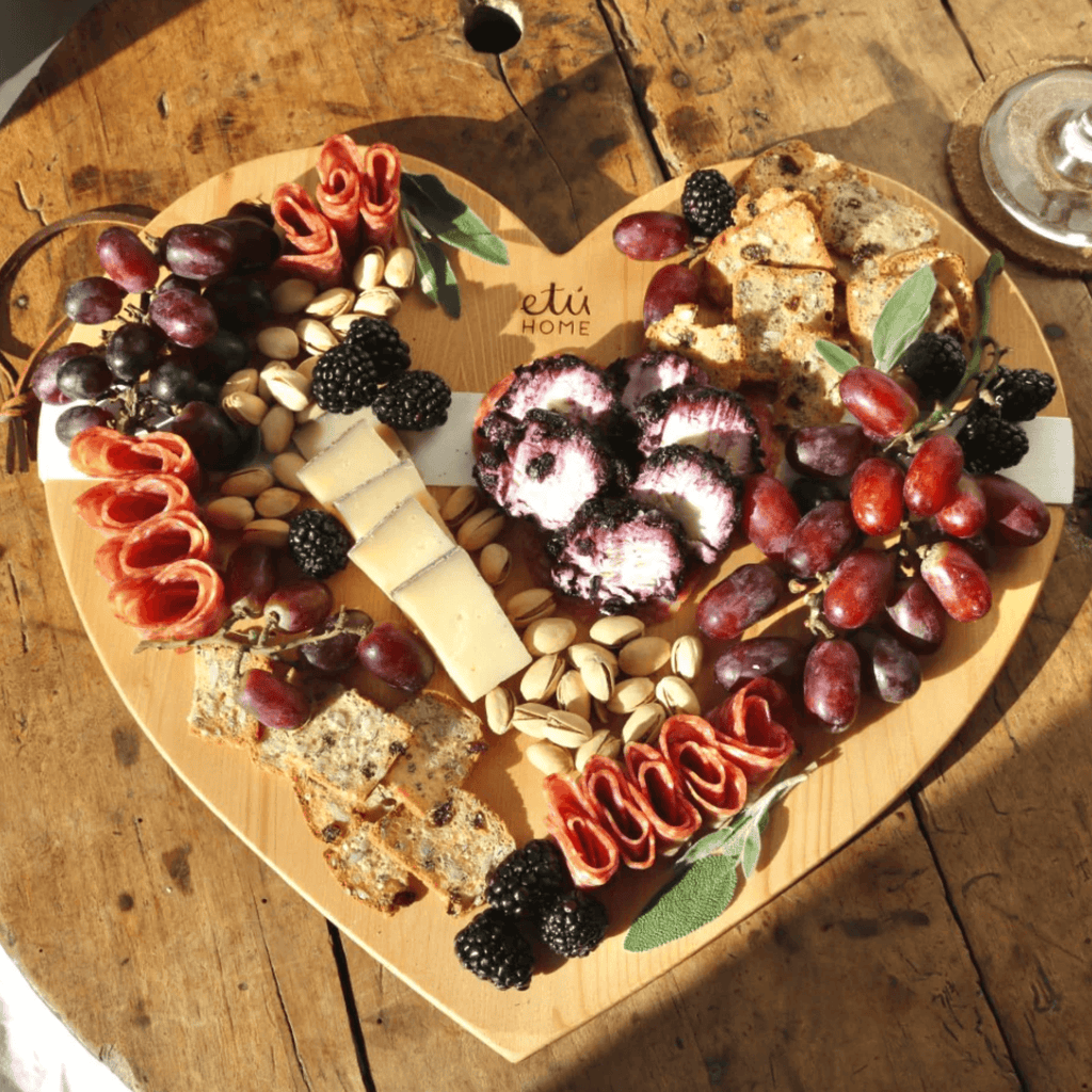 Heart Charcuterie Cutting Board in Natural - Cutting & Cheese Boards - The Well Appointed House